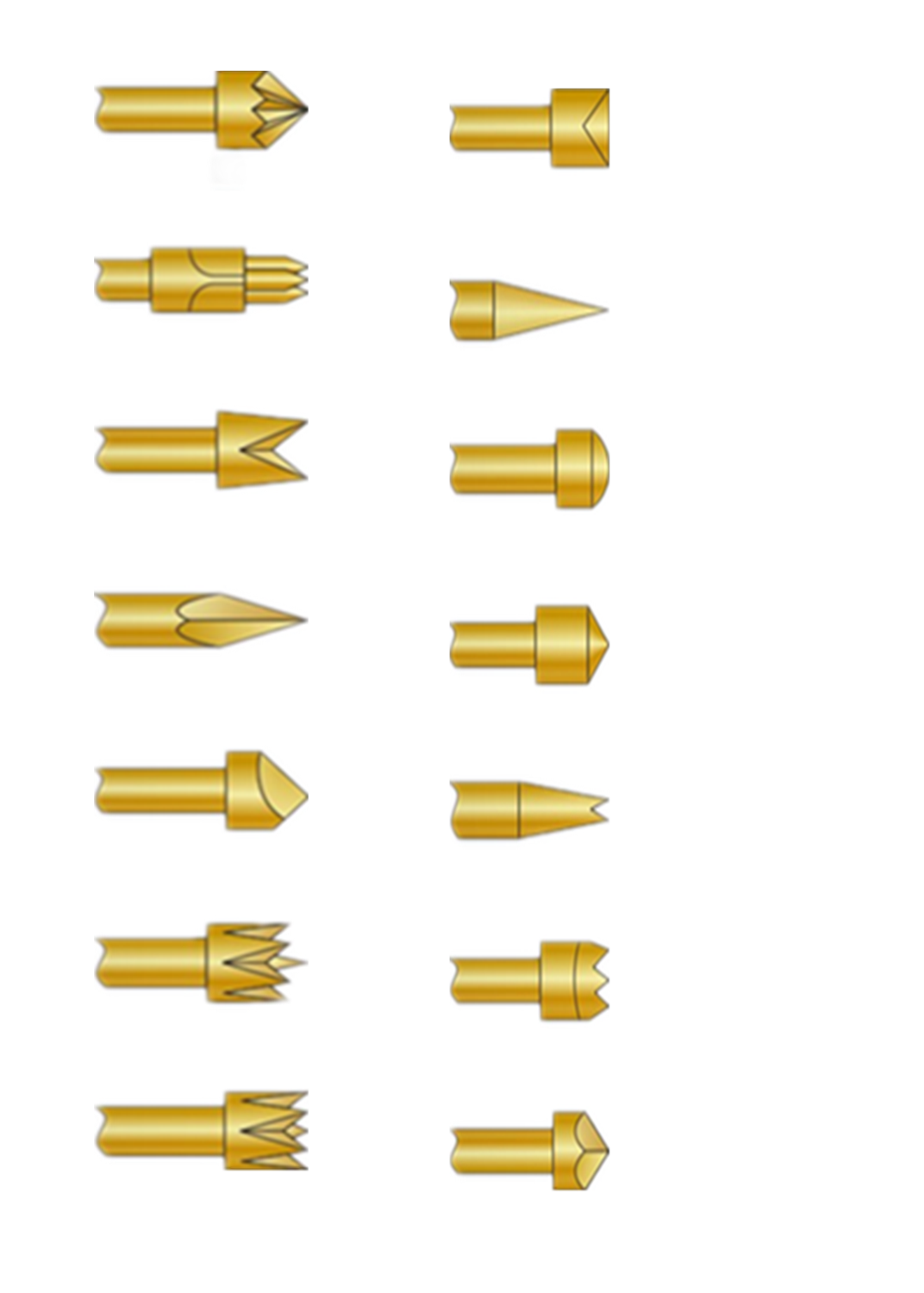 測試探針頭型簡介表(一)