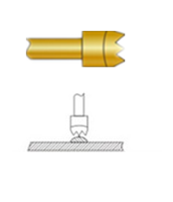 梅花頭探針、探針用法圖、探針原理圖、測試探針圖片